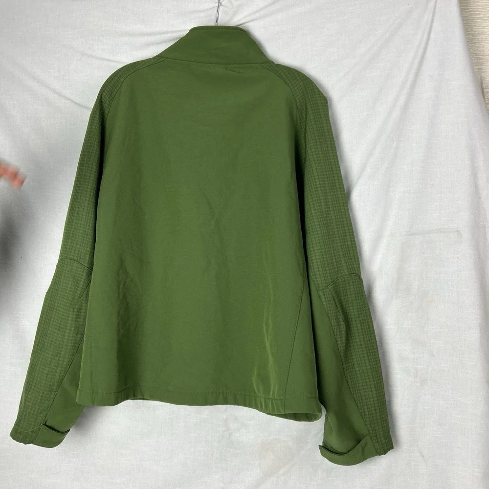 Denali Green Softshell Jacket Men's Medium Full Zip Performance Outdoor Coat
